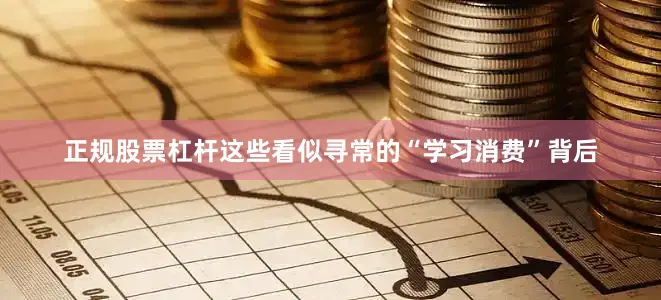 正规股票杠杆这些看似寻常的“学习消费”背后